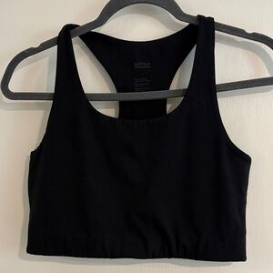 girlfriend collective Black Scoop Neck Sports Bralette